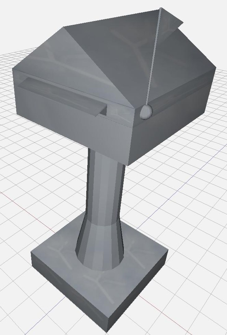 Letterbox Mailbox 3d Model