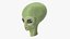 3D cartoon alien head