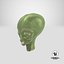 3D cartoon alien head