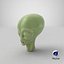 3D cartoon alien head