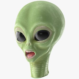 3D cartoon alien head