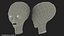 3D cartoon alien head