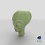 3D cartoon alien head
