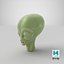 3D cartoon alien head
