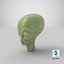 3D cartoon alien head