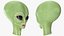 3D cartoon alien head