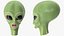 3D cartoon alien head