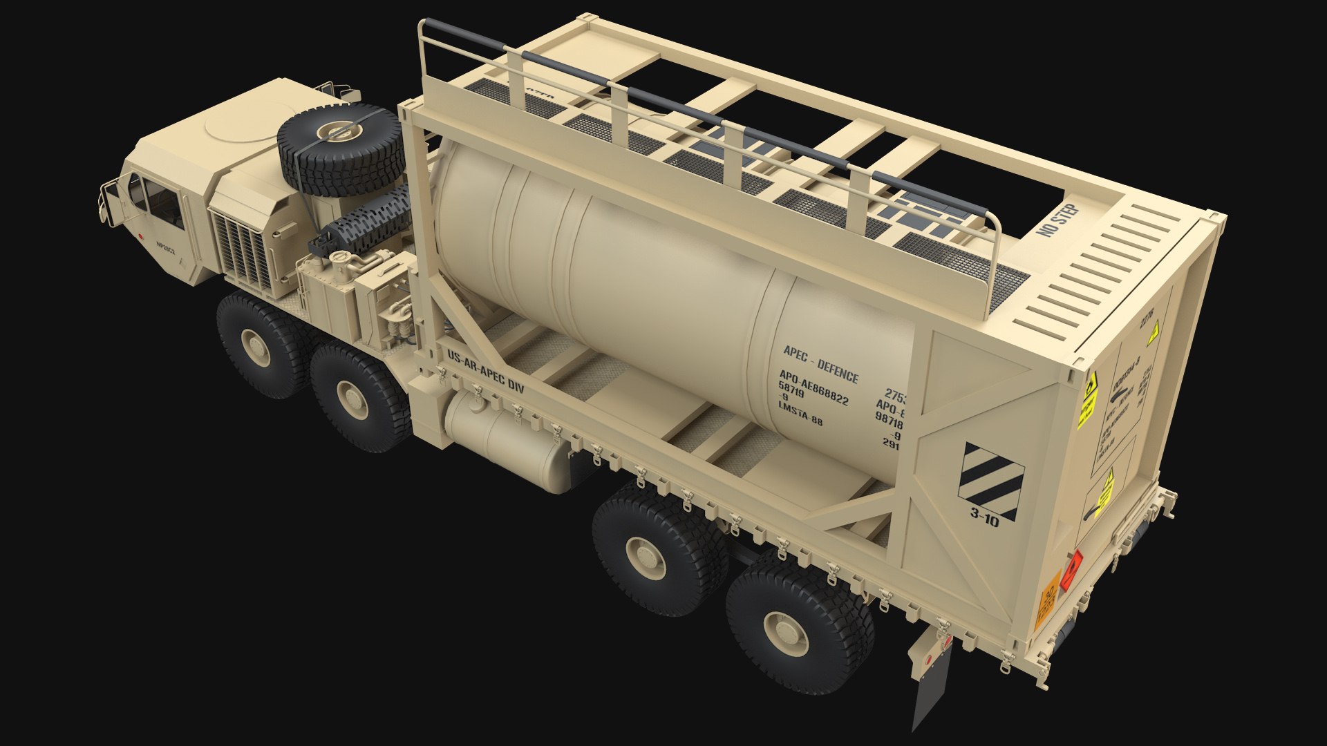 HEMTT Flatbed Truck With Fuel Container 3D - TurboSquid 1938731