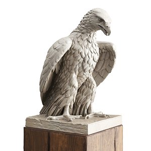 Eagle sitting sculpture