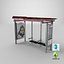 Bus Stop in San Francisco 3D model