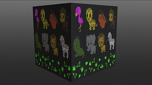 3D Animals Design Carpet 4k Pbr Texture