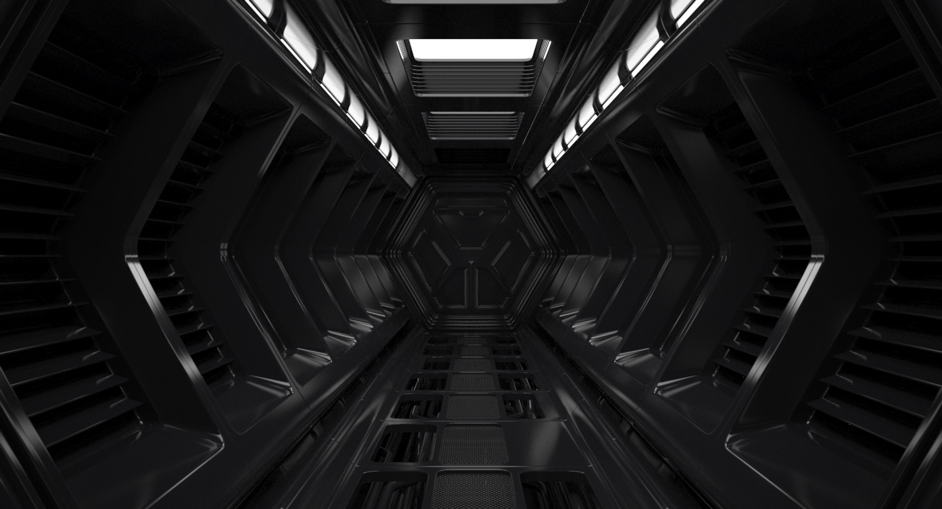 3d sci fi tunnel