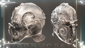 crusader helmet 3d obj