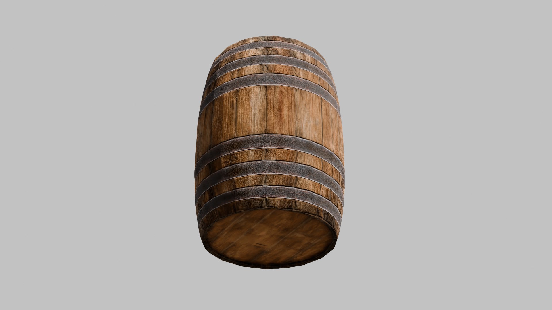 3D Low Poly Wooden Barrel - Game Ready - TurboSquid 2554385