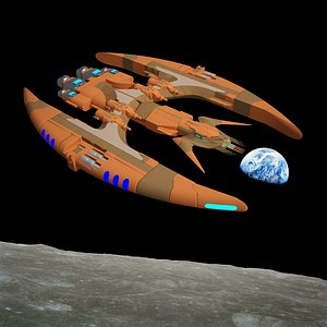 3D space ship model