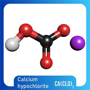 Bleaching Powder Calcium hypochlorite 3D Model Calcium hypochlorite Ca(ClO)2