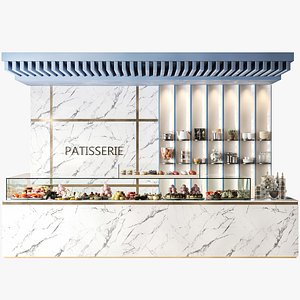 Confectionery with desserts cakes sweets 3D