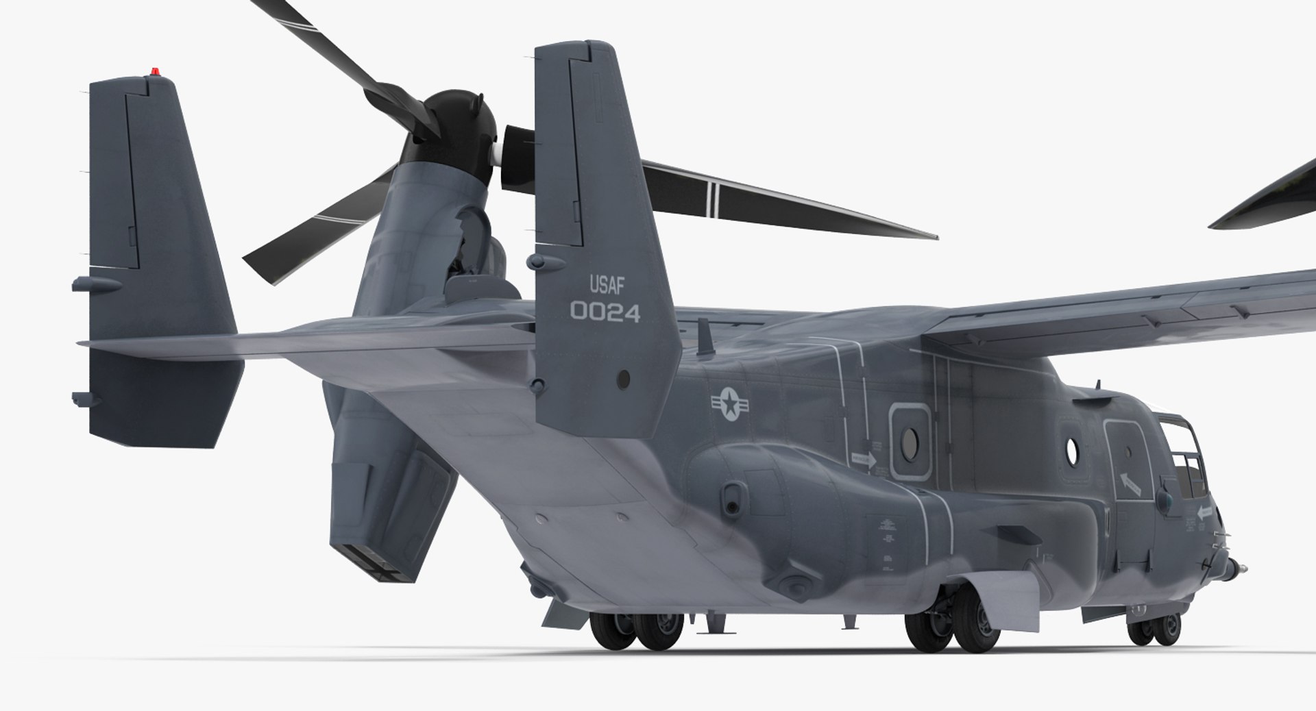 3d model military transport aircraft v-22 osprey