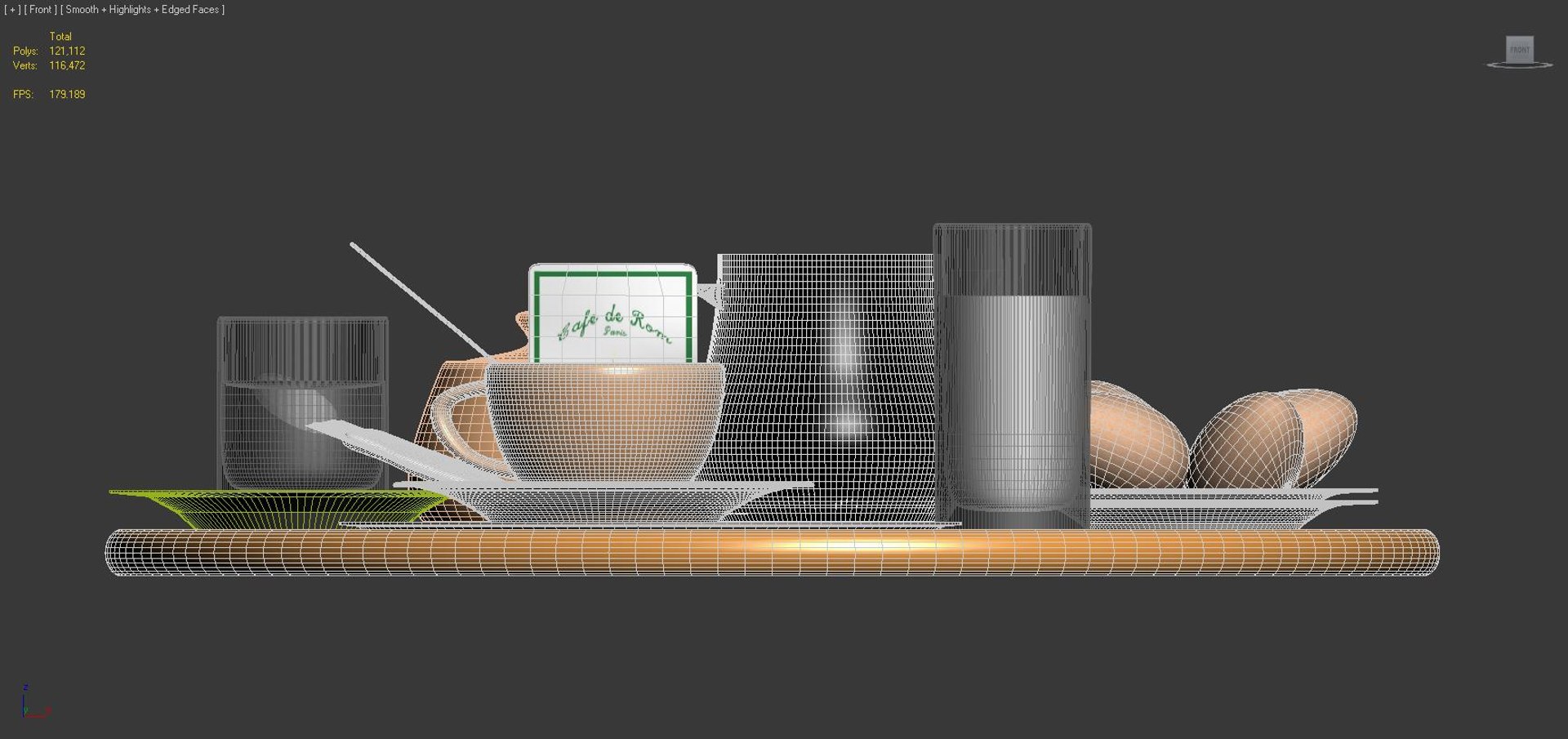 Realistic Breakfast Obj