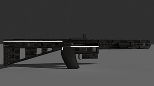 blender gun games weapon 3D model