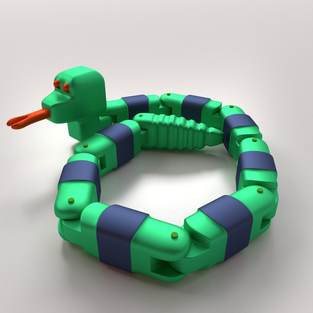 3d Toy Snake Model