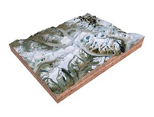 Gangkhar Puensum Mountain China 3D