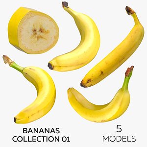 Bananas Collection 01 - 5 models 3D