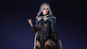 Frost Mage Wizardess 3D model