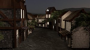 3D Medieval Village model