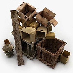 Paper Wooden Boxes Junk