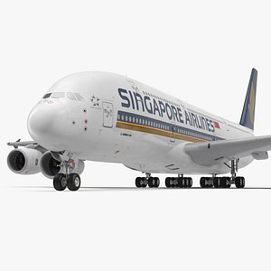 3d max airbus a380-1000 singapore airlines