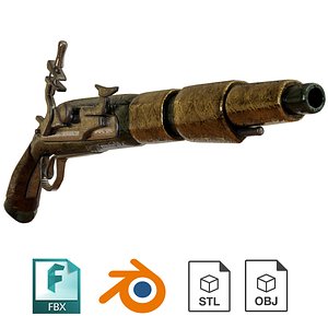 3D Old Musket