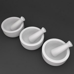 3d mortar pestle model