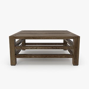 Wood Outdoor Table 3D model
