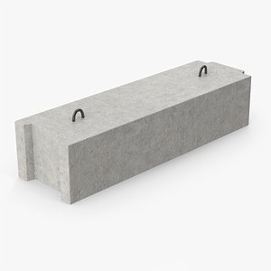 3D Concrete Block model