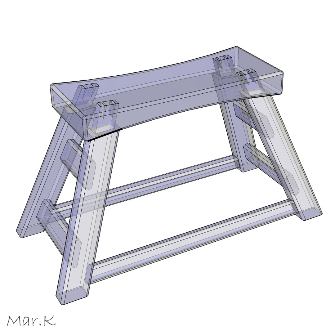 3d stool model