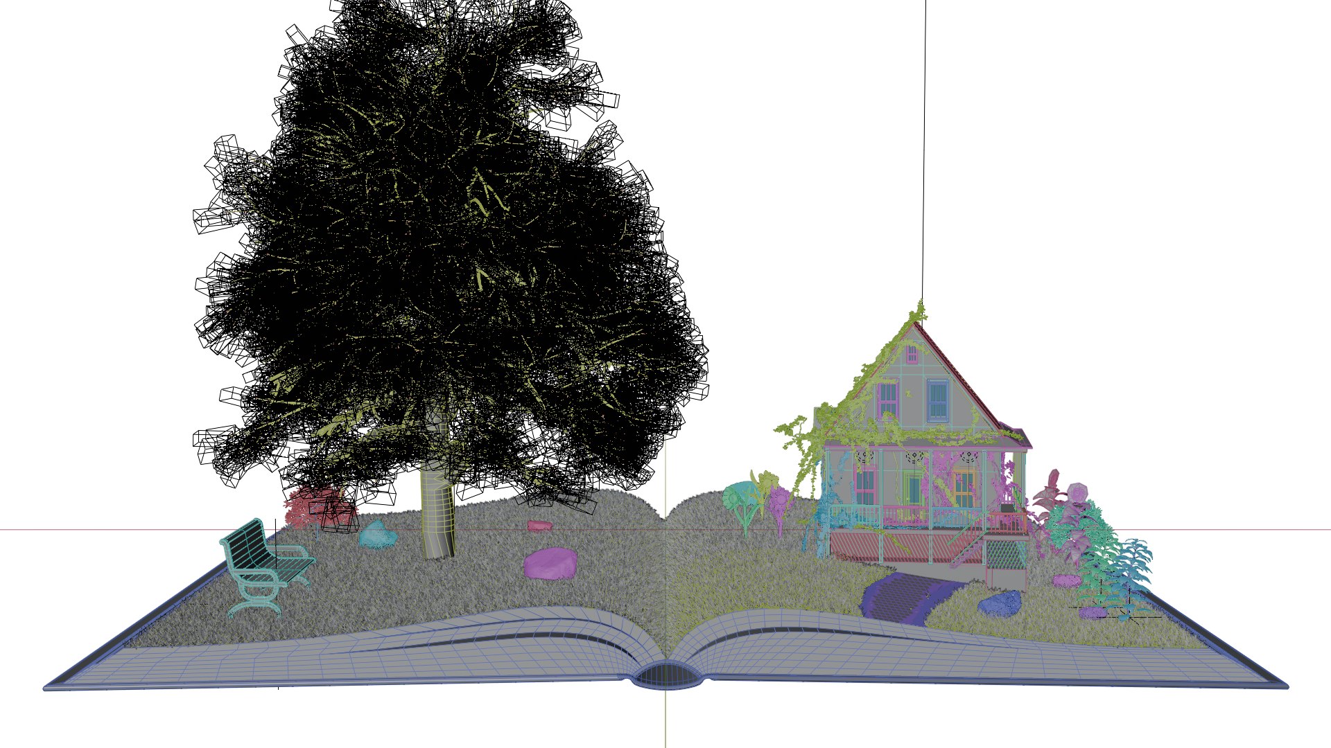 3D Model Of Magic Book With A Landscape - Nature Model - TurboSquid 2169725