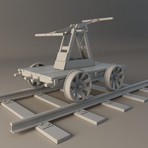 3d model rail handcar