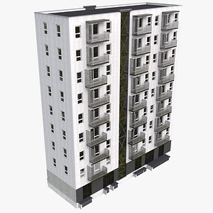 3d model new european flat