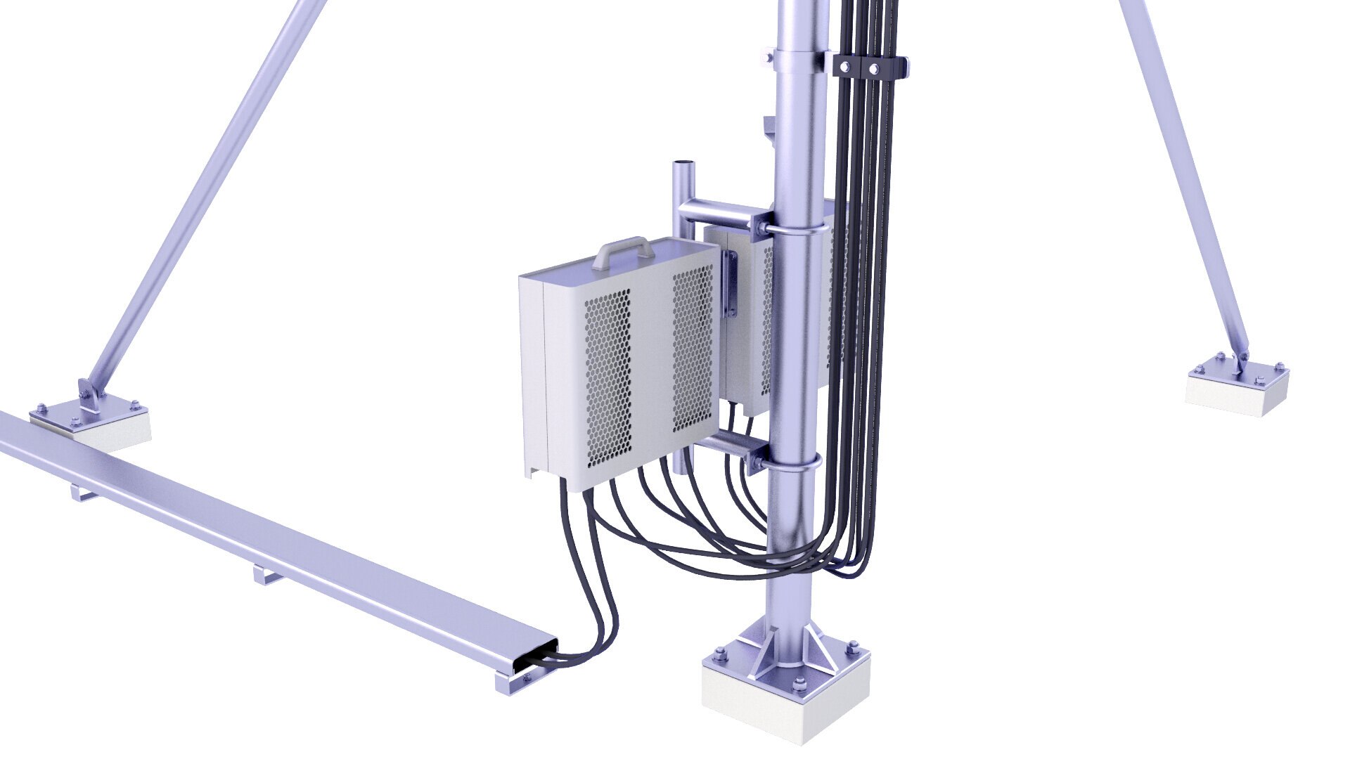 Roof Cellular Network Station 65 And Base Station Box SET 3D ...