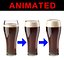 Bière brune animée ou Cola