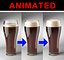 Bière brune animée ou Cola