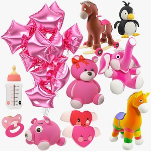 3D Stuffed Toys and Childcare Accessories Collection V2 model