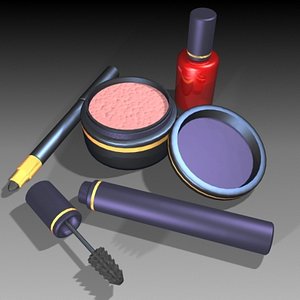 makeup cosmetics 3d model