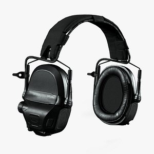 Black Tactical Electronic Hearing Protection