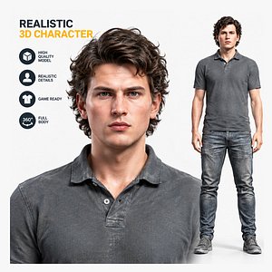 High Quality Realistic Man Character