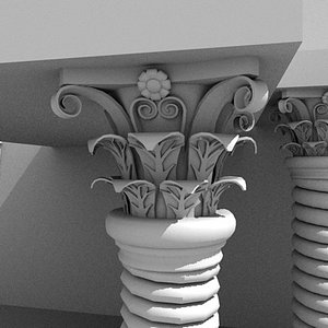 3d corithian columns model