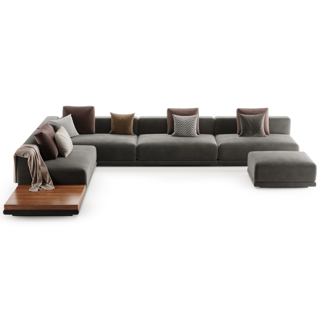 3D Model Minotti Horizonte Modular Sofa - TurboSquid 2107559