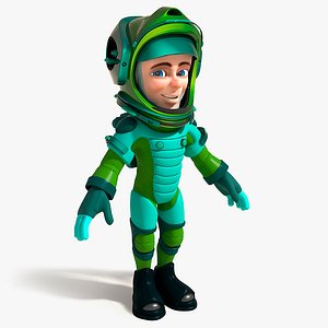 3d model cartoon astronaut