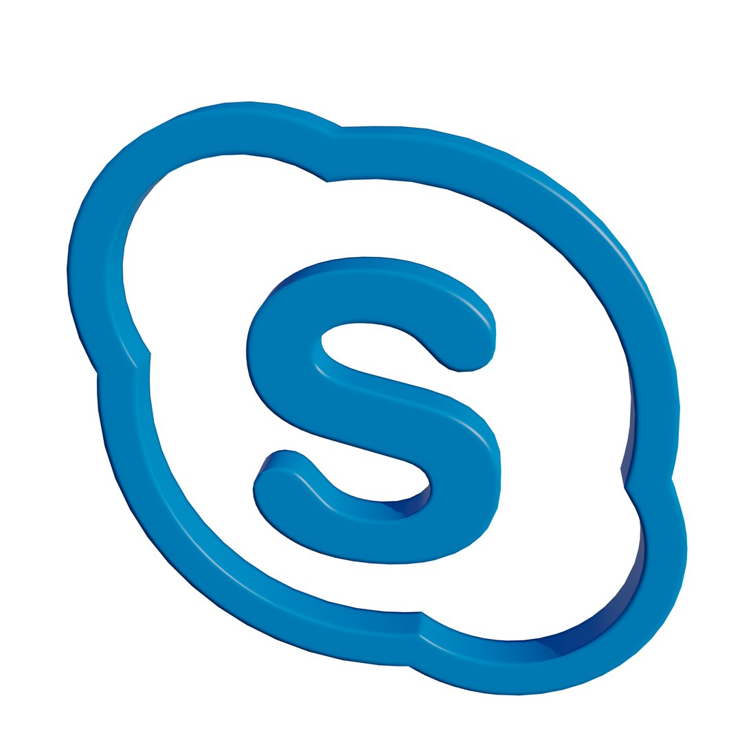 Skype Logo 3D Model TurboSquid 2296080